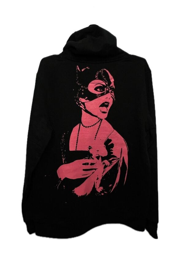 la gatta felpa con cappuccio