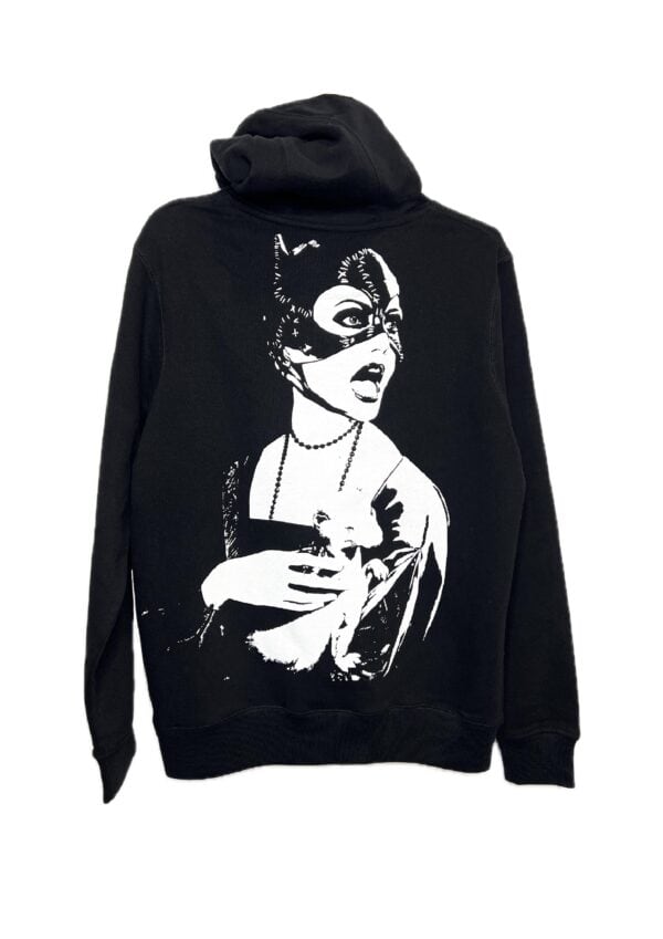 la gatta felpa con cappuccio