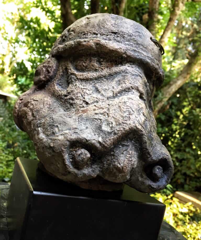 apocalypto”,, scultura ceramica tecnica mista, cm 20x20x20, 2017 (non disponibile)