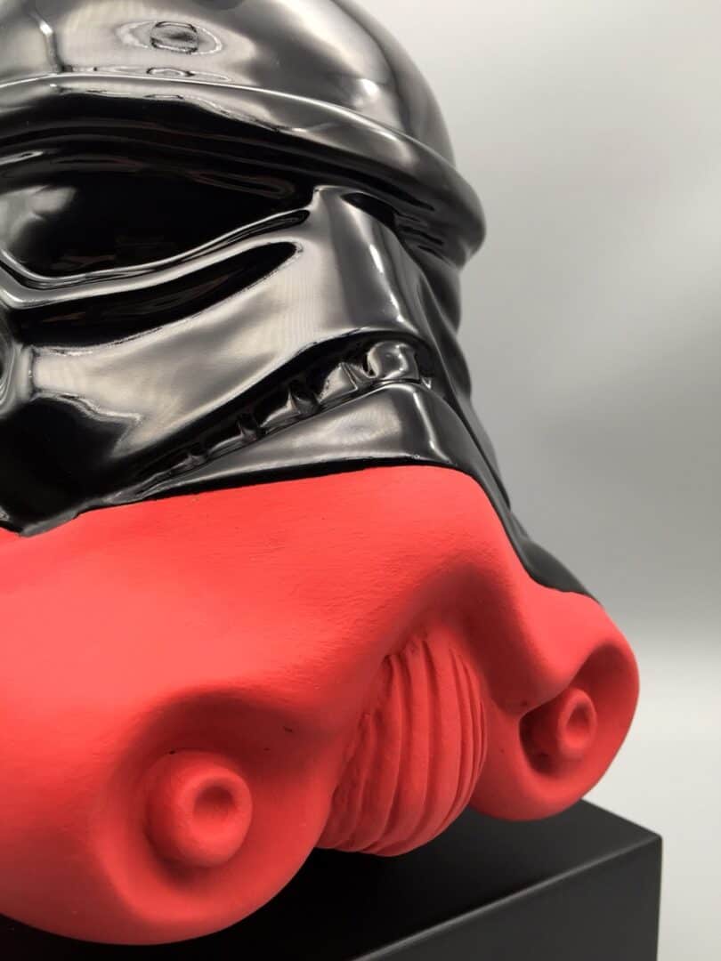 black babol”, scultura ceramica tecnica mista, cm 20x20x20, 2020 ( non disponibile)