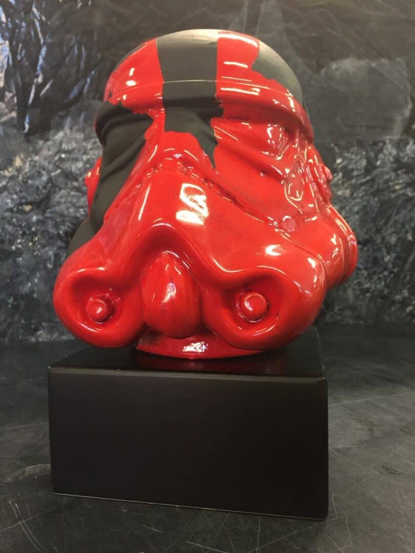 deadpool crossower”,, scultura ceramica tecnica mista, cm 20x20x20, 2017 (non disponibile)