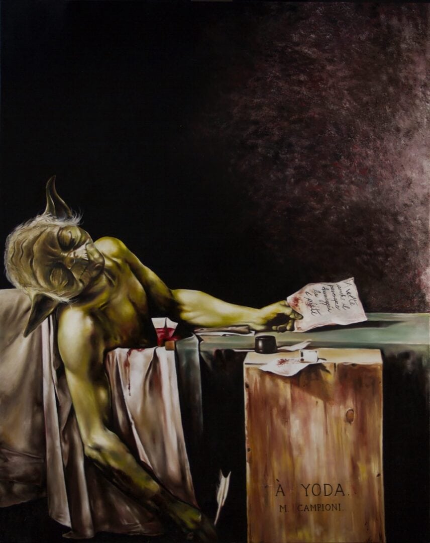 la morte del saggio olio su tela 2014 100x80 (non disponibile)