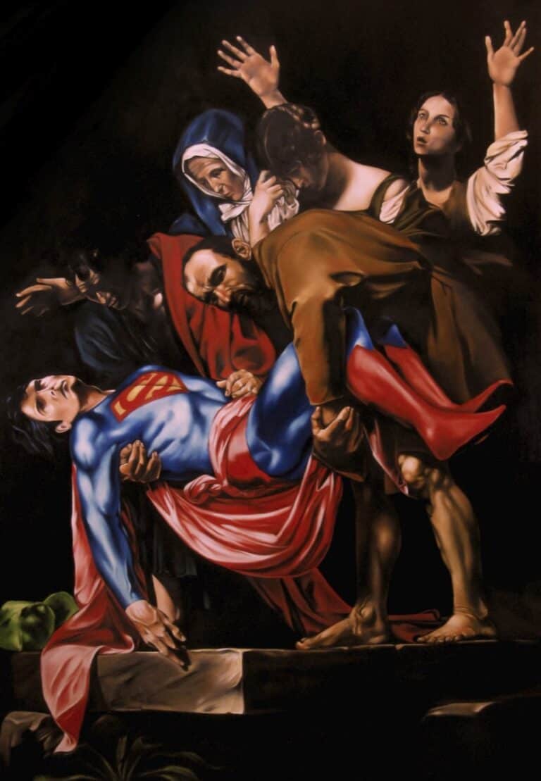 la morte del superuomo, olio su tela 2012, cm 80x120 (non disponibile)