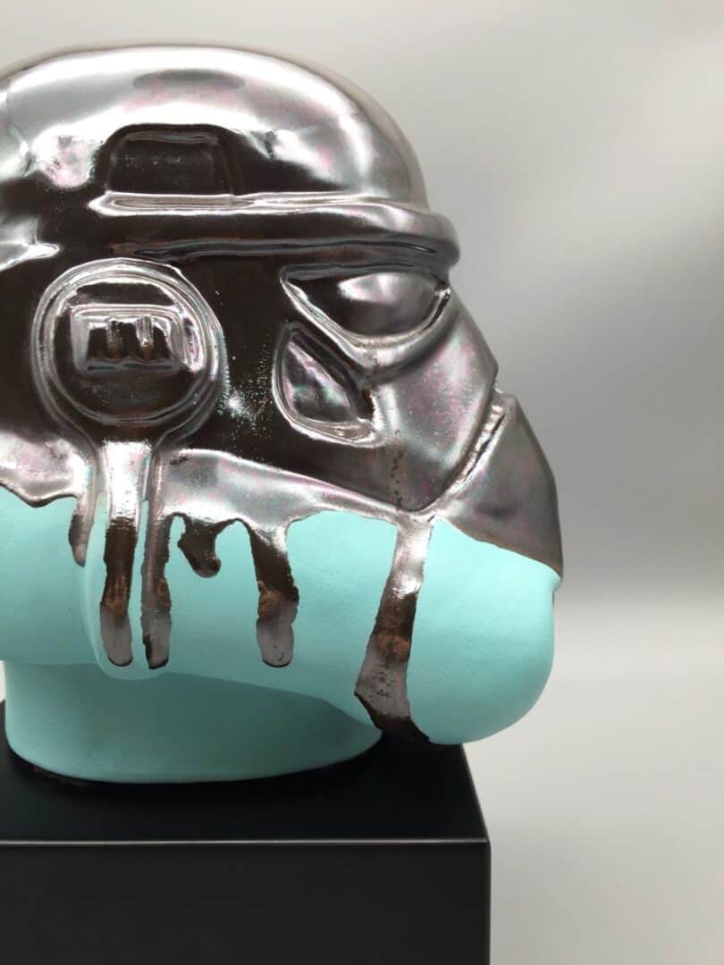 mercurio”,,, scultura ceramica tecnica mista, cm 20x20x20, 2020 ( non disponibile)