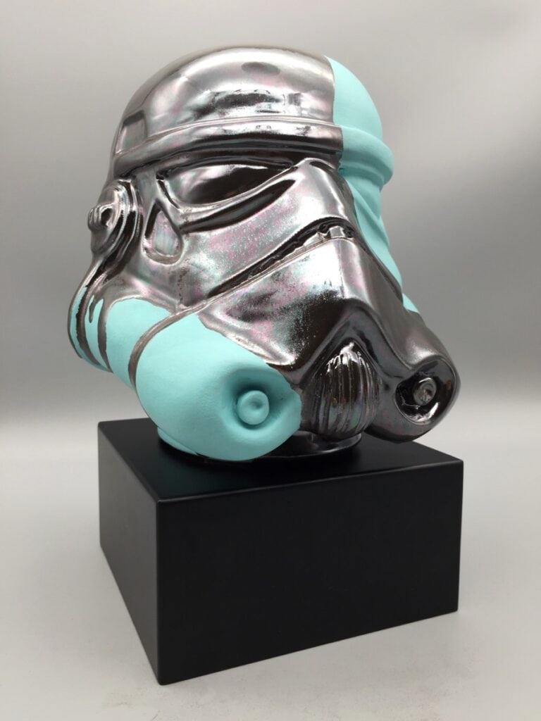 mercurio”, scultura ceramica tecnica mista, cm 20x20x20, 2020 ( non disponibile)
