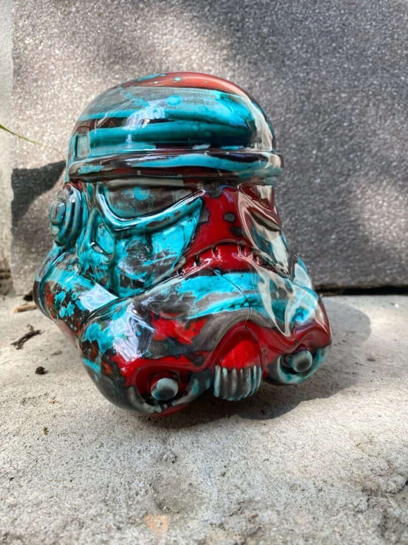 radical trooper 2”,, scultura ceramica tecnica mista, cm 20x20x20, 2023 (disponibile)