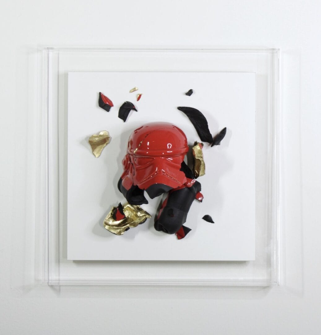 red shogun”,, scultura ceramica tecnica mista, cm 50x50x50, 2024 (disponibile)