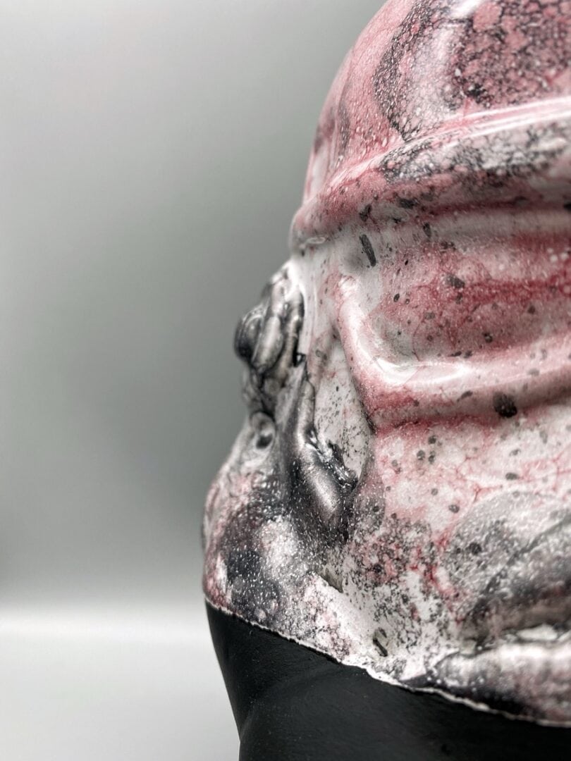 bubbleglaze, scultura ceramica tecnica mista, cm 20x20x20, (disponibile)