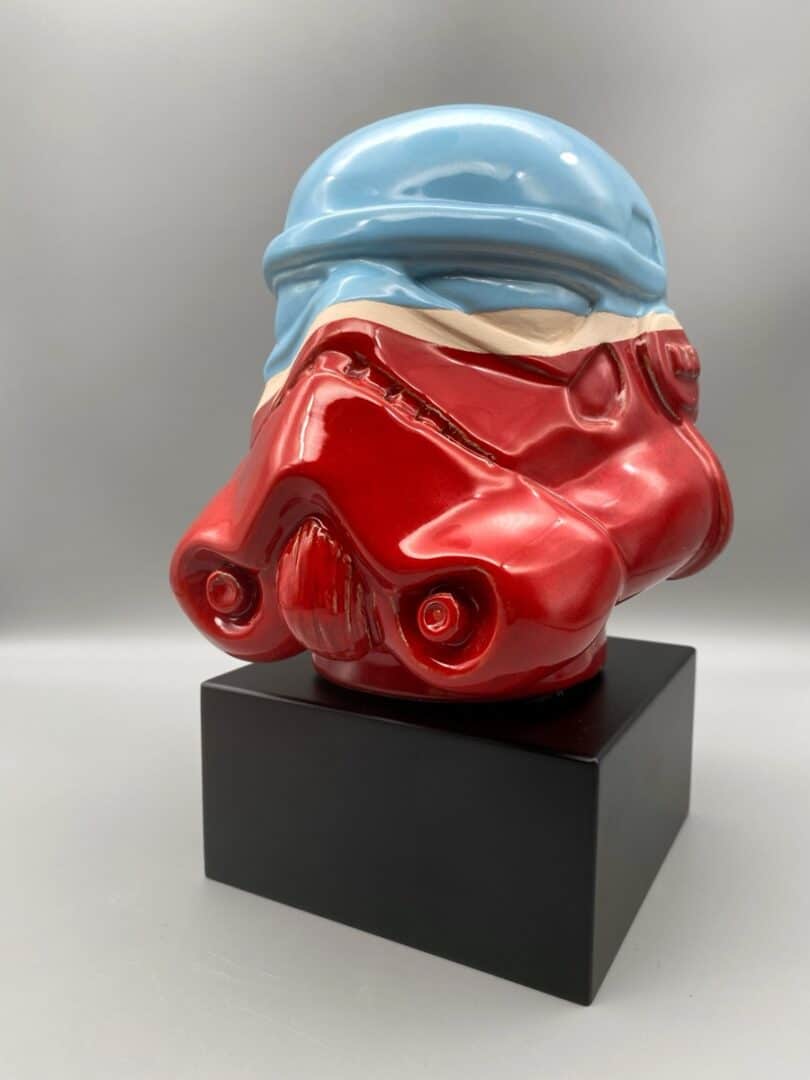 scultrooper gt 40, scultura ceramica tecnica mista, cm 20x20x20, (non disponibile)