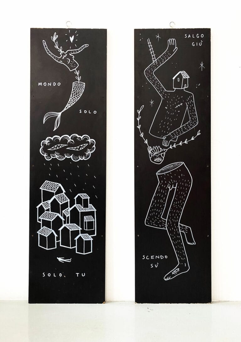 trasmutare basura, 130x35 marker su tavola 2017